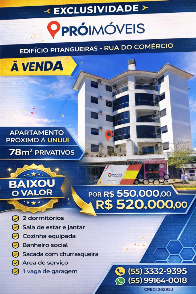APARTAMENTO COM 2 DORMITÓRIOS