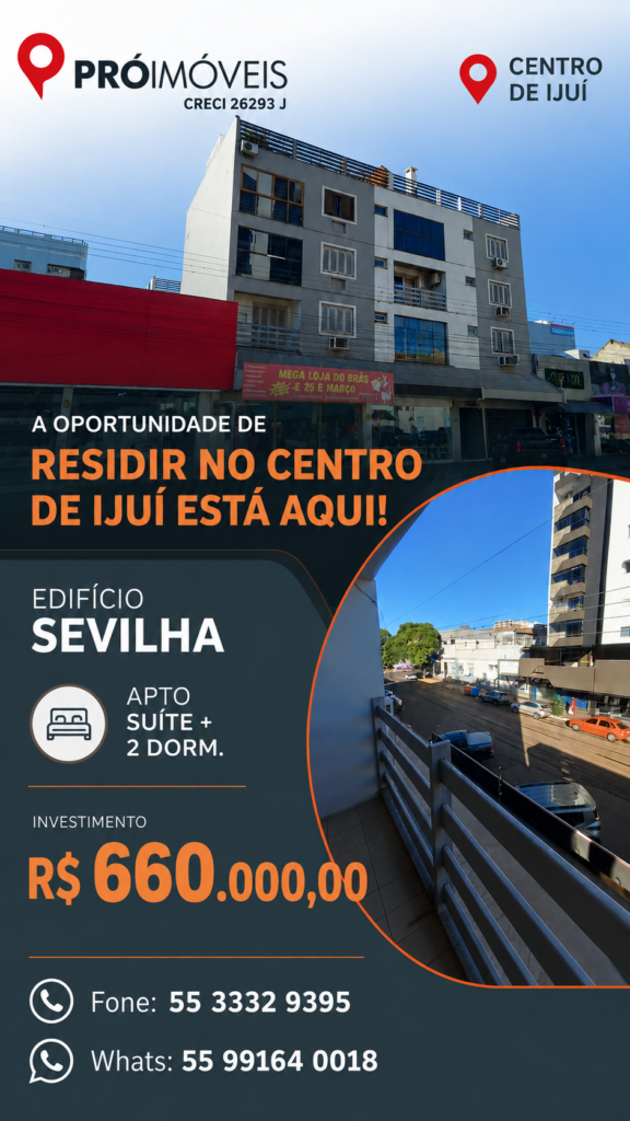 APARTAMENTO COM 3 DORMITÓRIOS